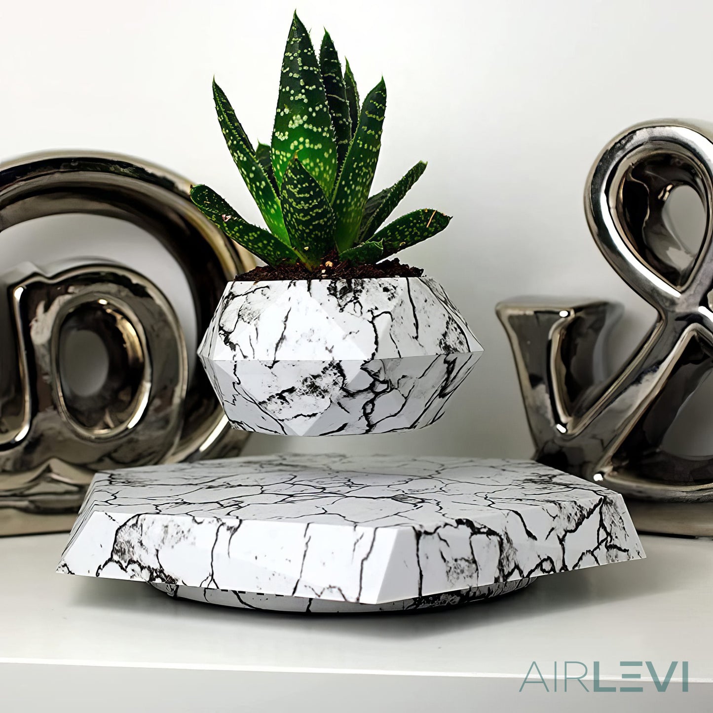 AirLevi™ Hexagon Base Flying Bowl Marble