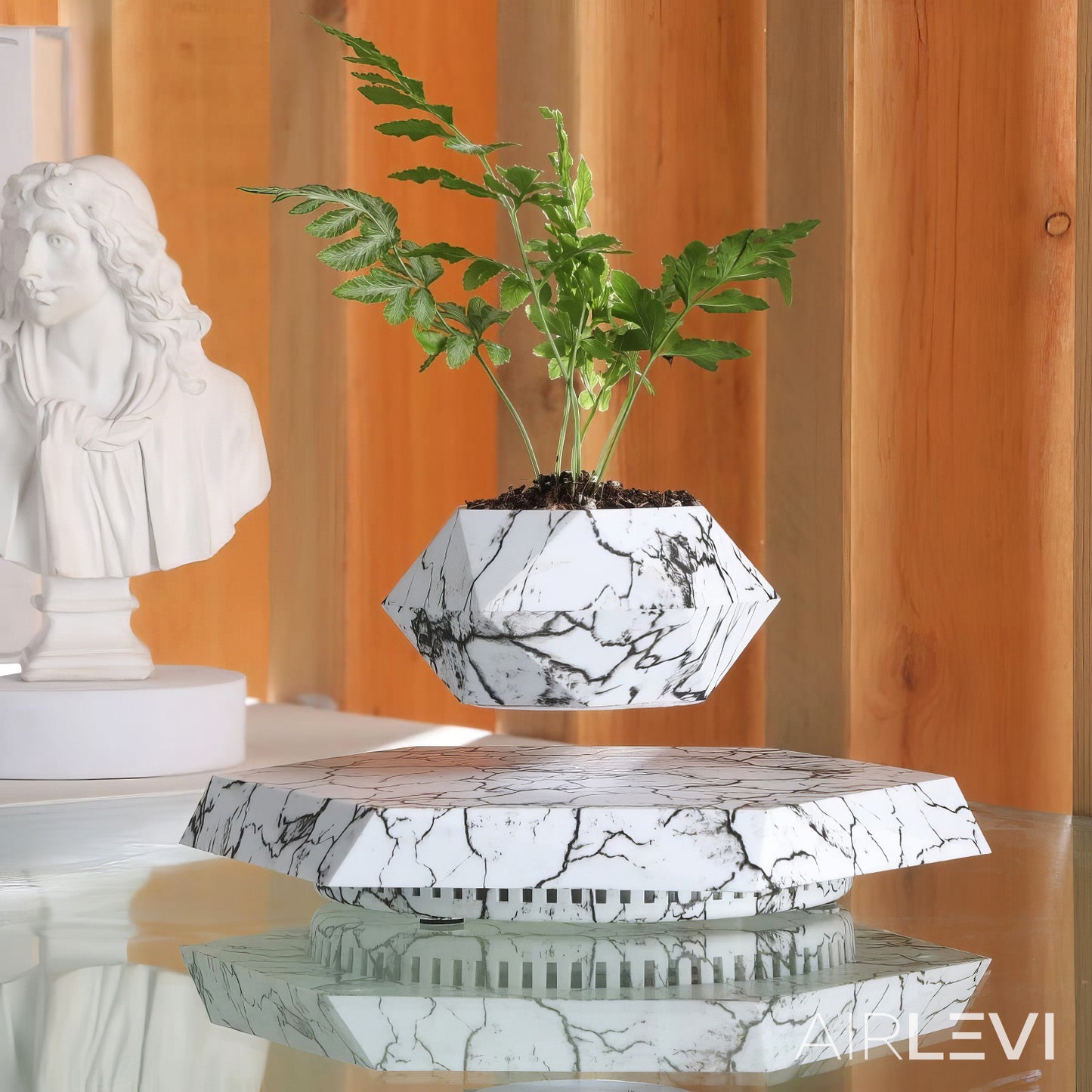 AirLevi™ Hexagon Base Flying Bowl Marble