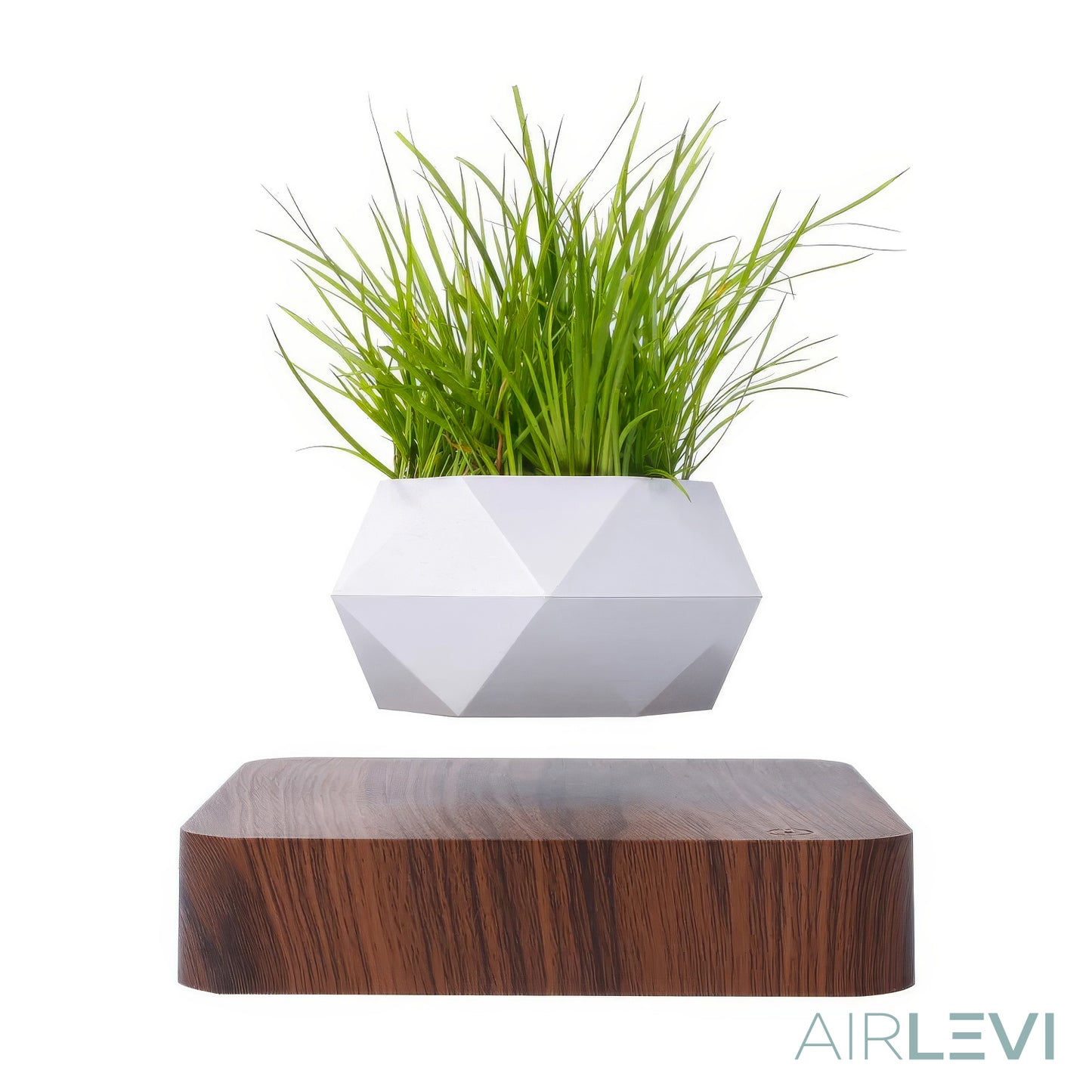 AirLevi™ Square Base Flying Bowl Dark Wood