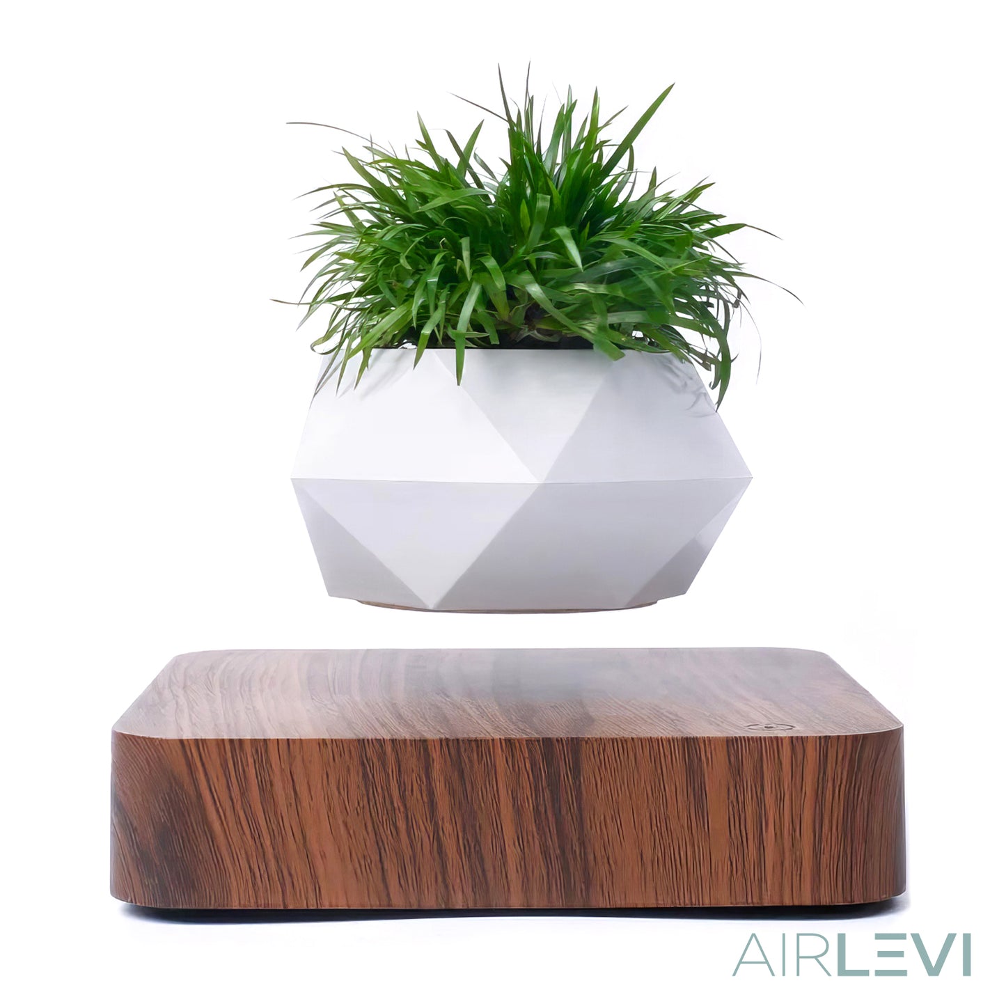 AirLevi™ Square Base Flying Bowl Dark Wood