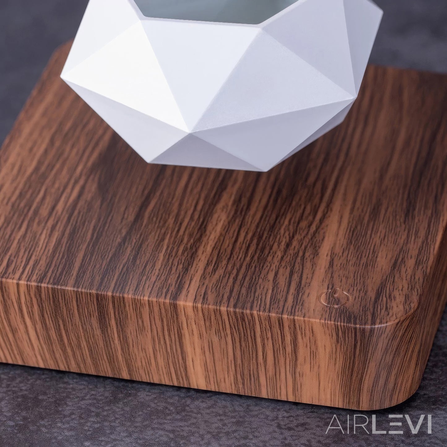 AirLevi™ Square Base Flying Bowl Dark Wood