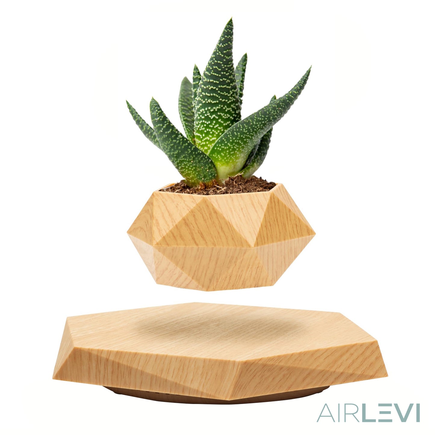 AirLevi™ Hexagon Base Flying Bowl Wood