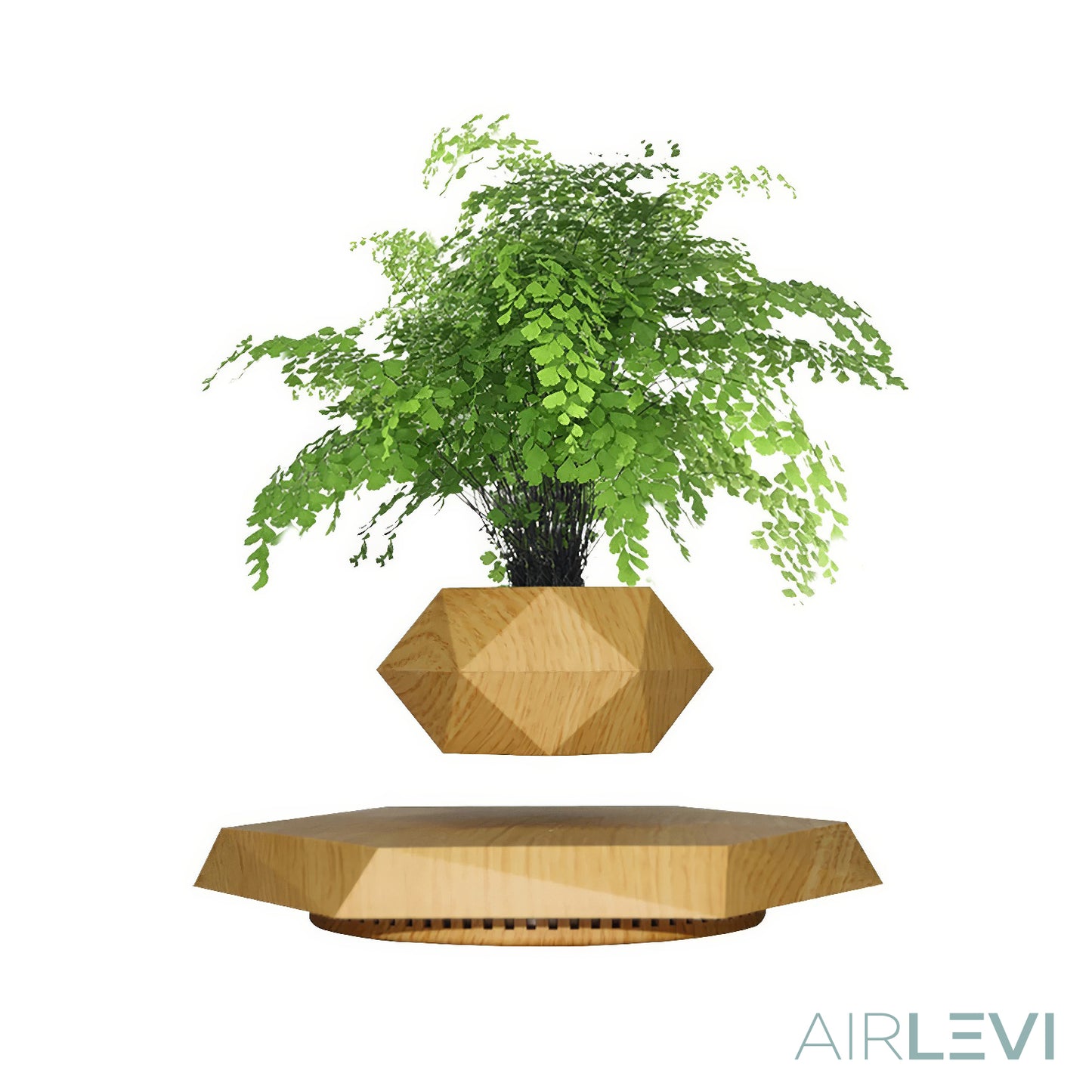 AirLevi™ Hexagon Base Flying Bowl Wood