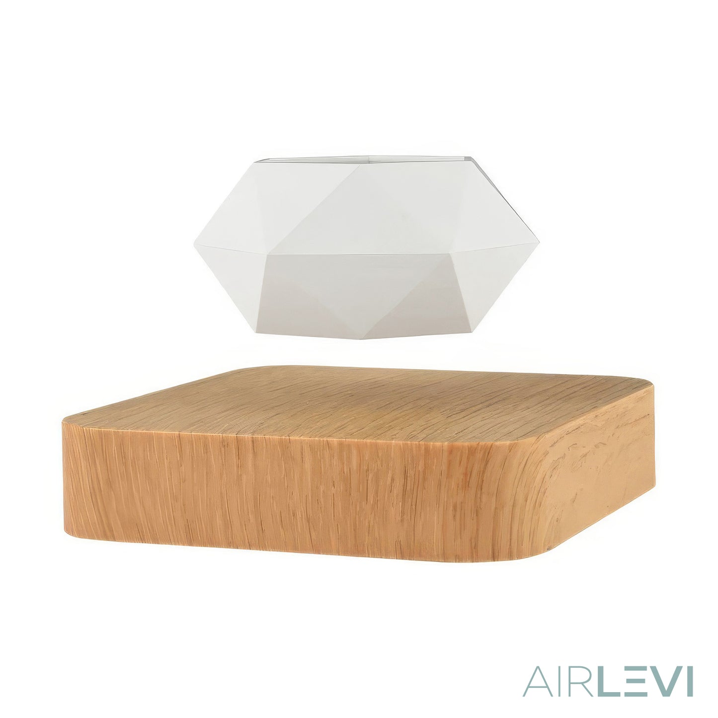 AirLevi™ Square Base Flying Bowl Light Wood