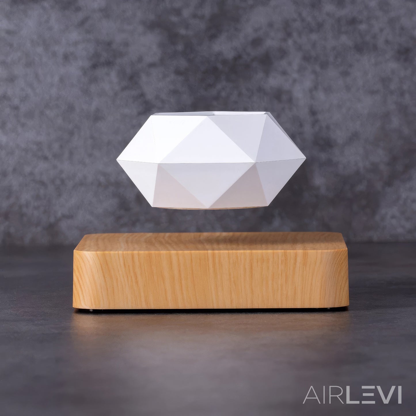 AirLevi™ Square Base Flying Bowl Light Wood