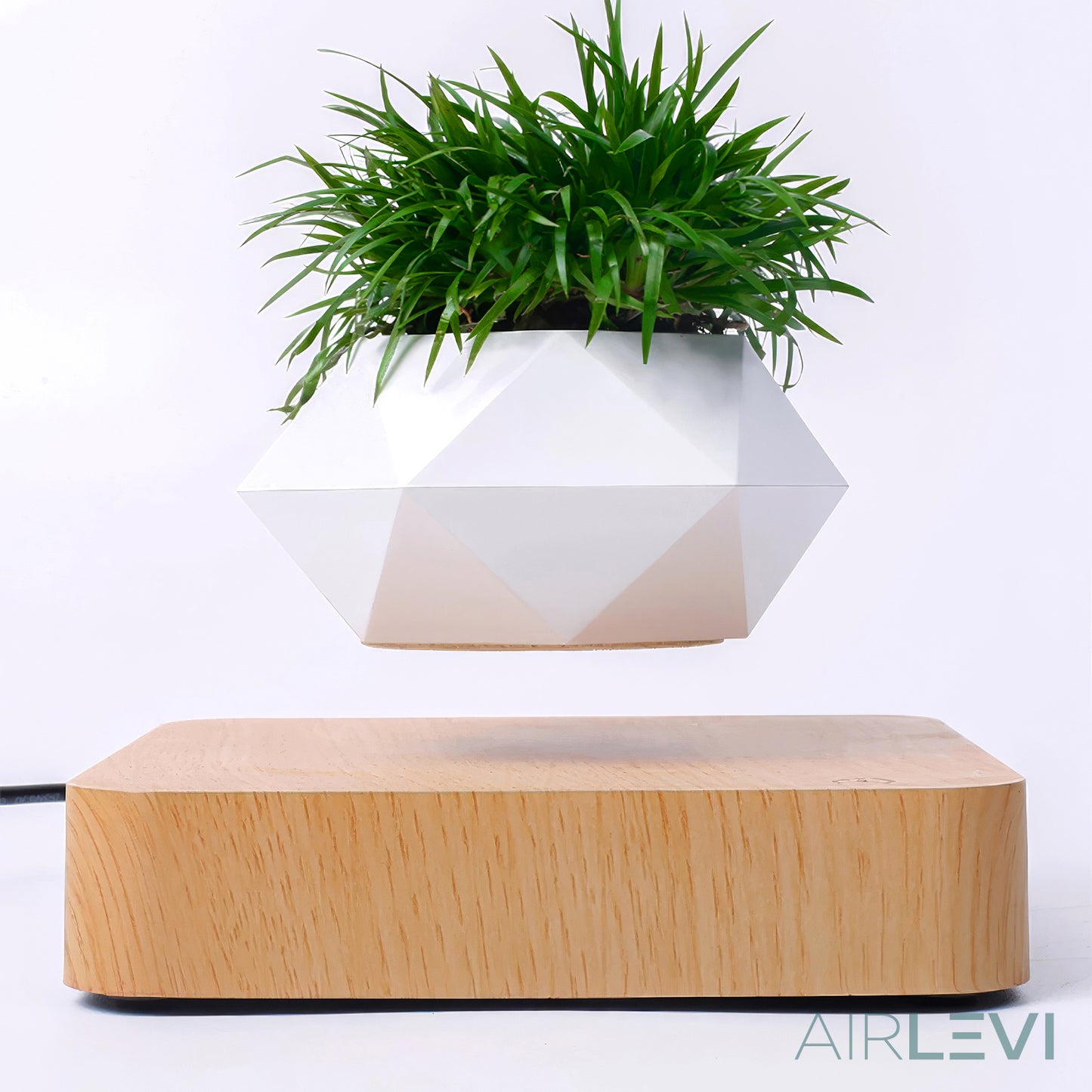 AirLevi™ Square Base Flying Bowl Light Wood